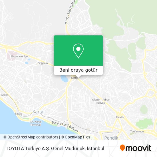 TOYOTA Türkiye A.Ş. Genel Müdürlük harita