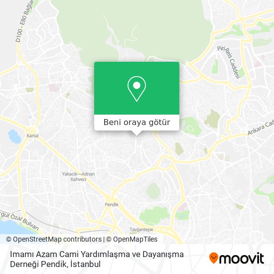 Imamı Azam Cami Yardımlaşma ve Dayanışma Derneği Pendik harita