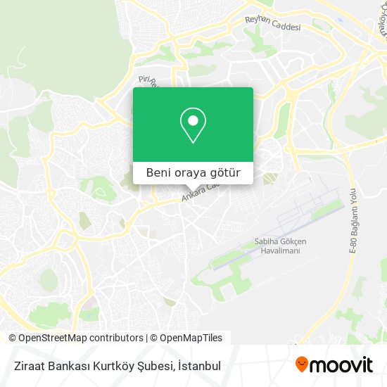Ziraat Bankası Kurtköy Şubesi harita