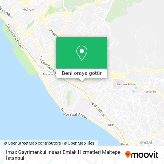 Imax Gayrimenkul Insaat Emlak Hizmetleri Maltepe harita