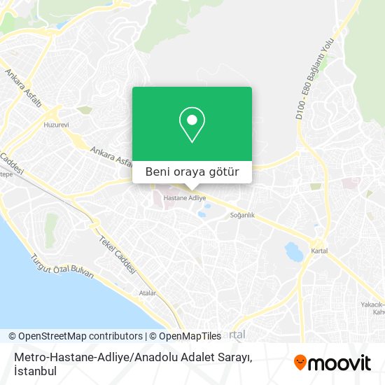 Metro-Hastane-Adliye / Anadolu Adalet Sarayı harita