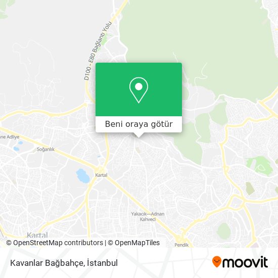 Kavanlar Bağbahçe harita