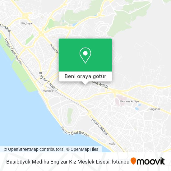 Başıbüyük Mediha Engizar Kız Meslek Lisesi harita
