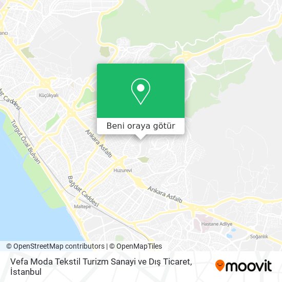 Vefa Moda Tekstil Turizm Sanayi ve Dış Ticaret harita