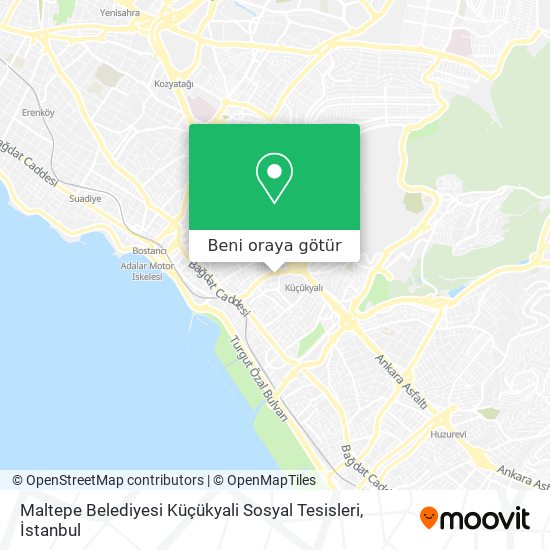 Maltepe Belediyesi Küçükyali Sosyal Tesisleri harita