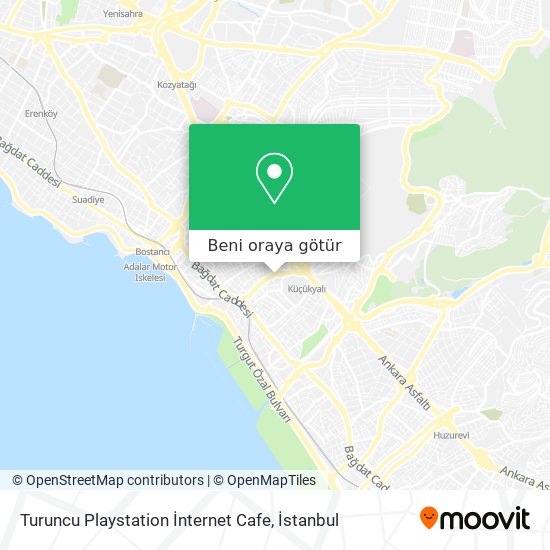 Turuncu Playstation İnternet Cafe harita