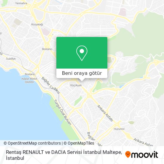Rentaş RENAULT ve DACIA Servisi İstanbul Maltepe harita