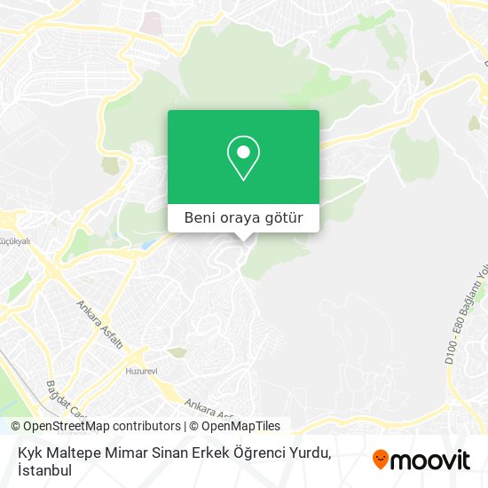 Kyk Maltepe Mimar Sinan Erkek Öğrenci Yurdu harita