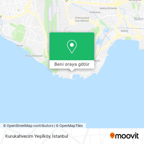 Kurukahvecim Yeşilköy harita