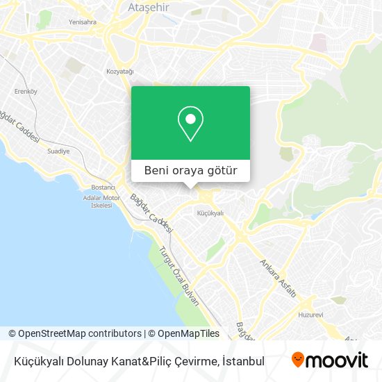 Küçükyalı Dolunay Kanat&Piliç Çevirme harita