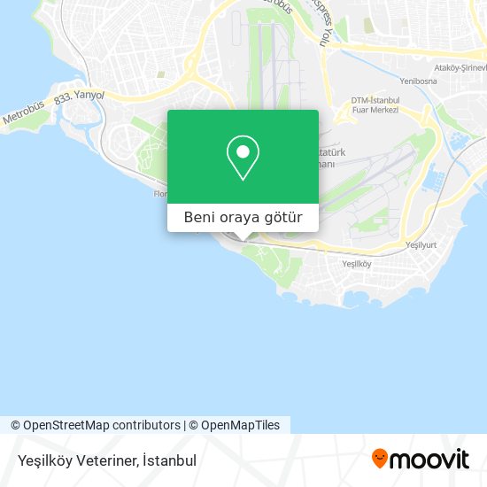 Yeşilköy Veteriner harita