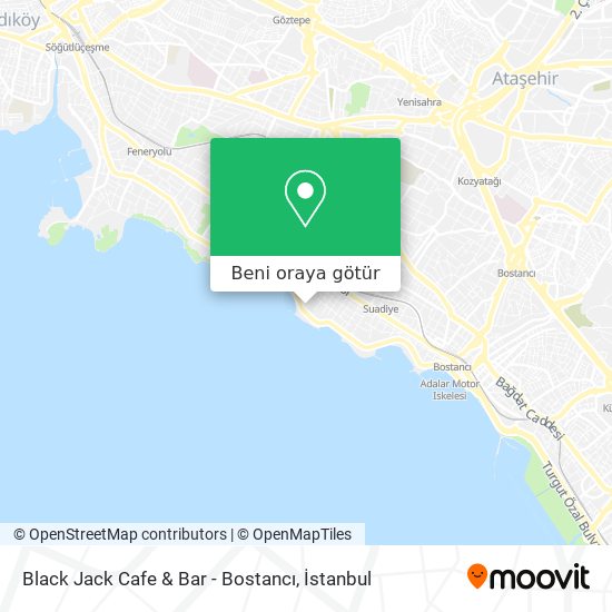 Black Jack Cafe & Bar - Bostancı harita