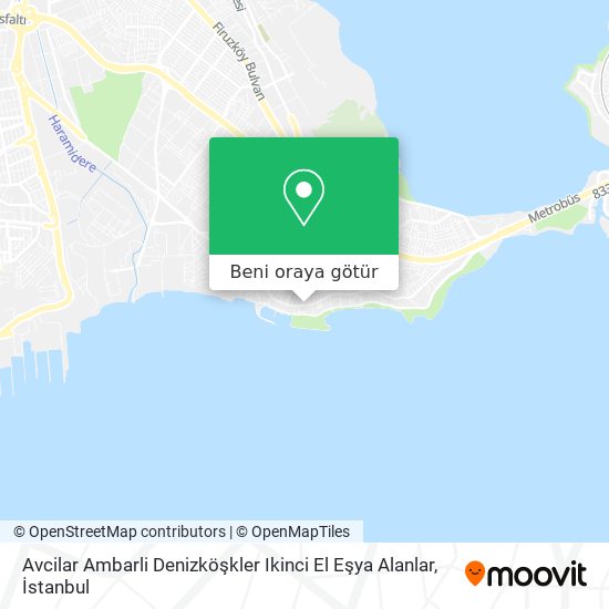 Avcilar Ambarli Denizköşkler Ikinci El Eşya Alanlar harita