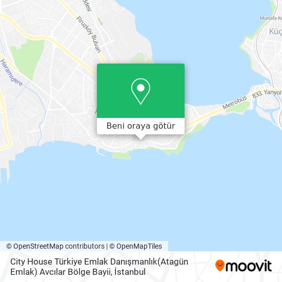 City House Türkiye Emlak Danışmanlık(Atagün Emlak) Avcılar Bölge Bayii harita