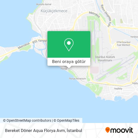 Bereket Döner Aqua Florya Avm harita