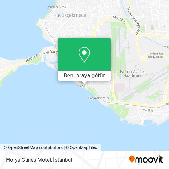 Florya Güneş Motel harita