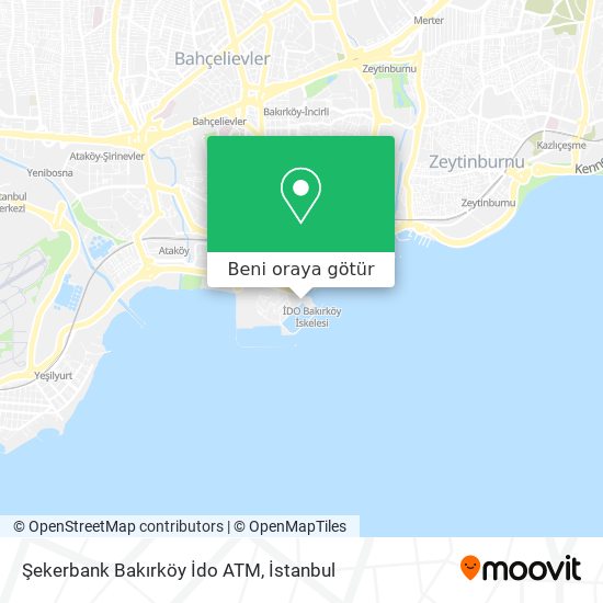 Şekerbank Bakırköy İdo ATM harita