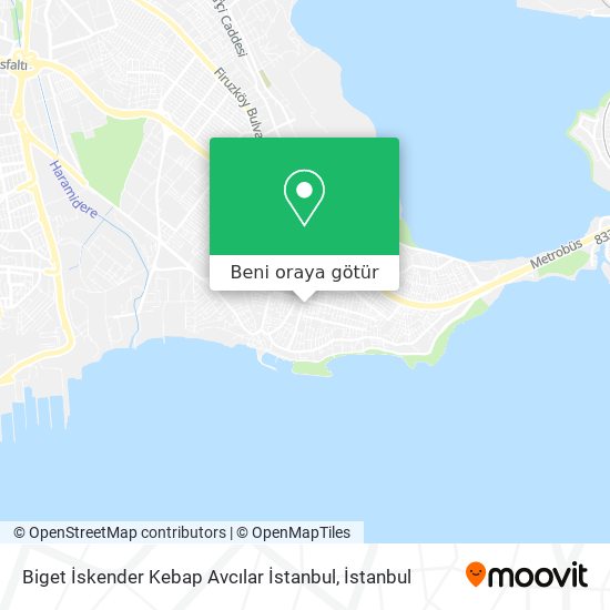 Biget İskender Kebap Avcılar İstanbul harita