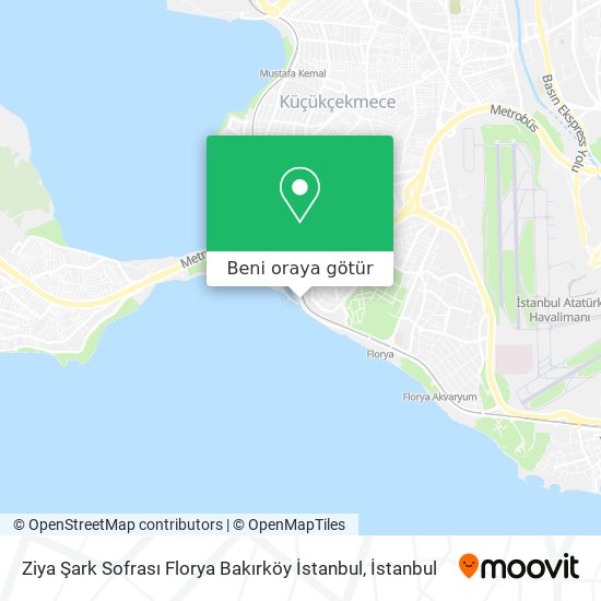 Ziya Şark Sofrası Florya Bakırköy İstanbul harita
