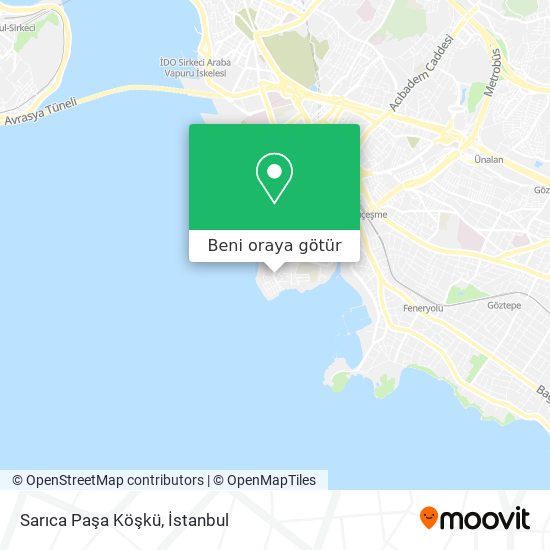 Sarıca Paşa Köşkü harita