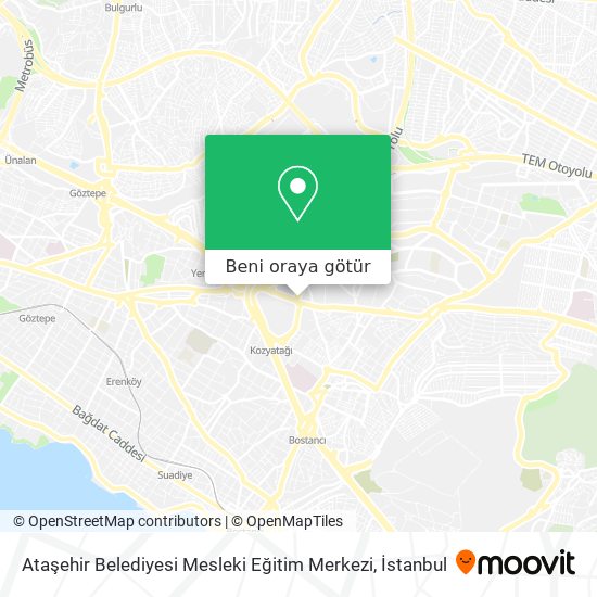 Ataşehir Belediyesi Mesleki Eğitim Merkezi harita