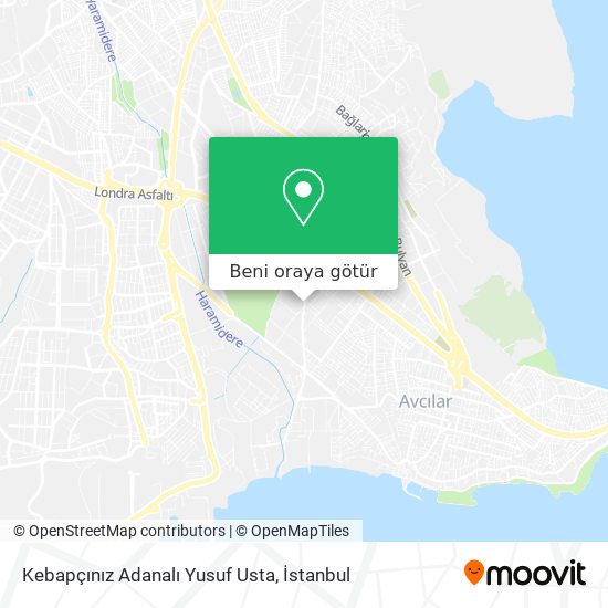 Kebapçınız Adanalı Yusuf Usta harita