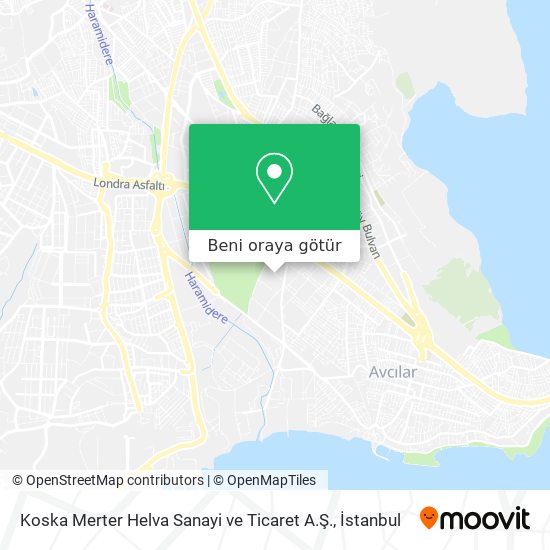 Koska Merter Helva Sanayi ve Ticaret A.Ş. harita