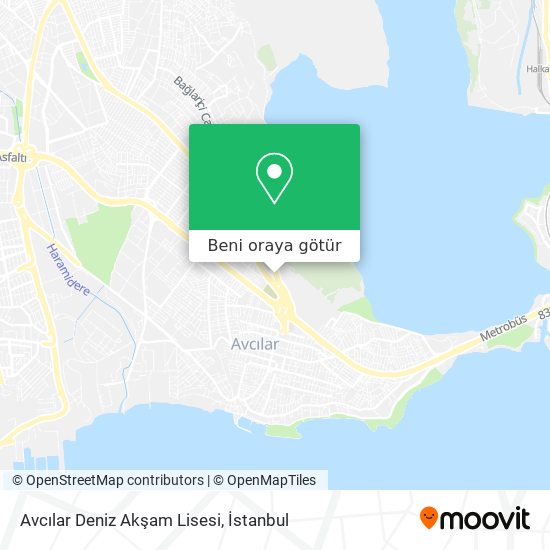 Avcılar Deniz Akşam Lisesi harita