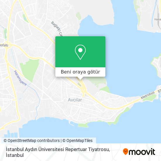 İstanbul Aydın Üniversitesi Repertuar Tiyatrosu harita