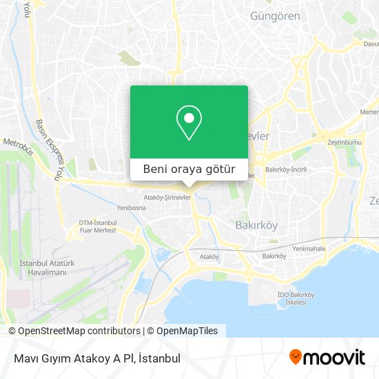 Mavı Gıyım Atakoy A Pl harita