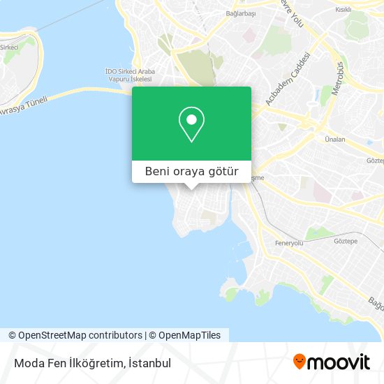 Moda Fen İlköğretim harita