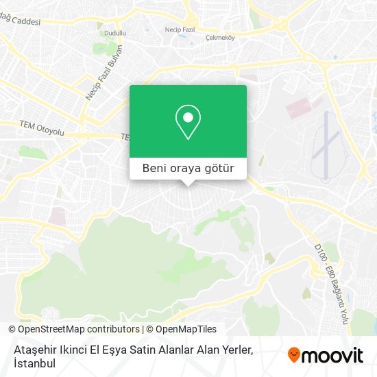 Ataşehir Ikinci El Eşya Satin Alanlar Alan Yerler harita