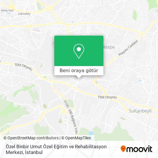 Özel Binbir Umut Özel Eğitim ve Rehabilitasyon Merkezi harita