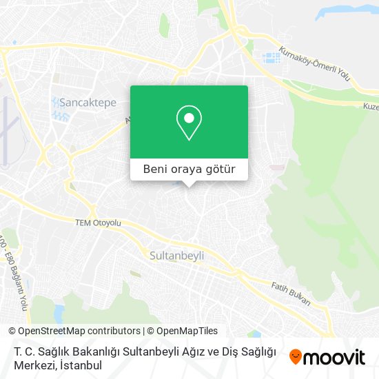 T. C. Sağlık Bakanlığı Sultanbeyli Ağız ve Diş Sağlığı Merkezi harita