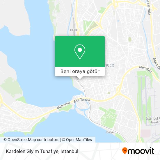 Kardelen Giyim Tuhafiye harita