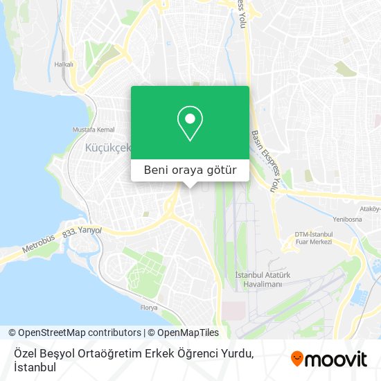 Özel Beşyol Ortaöğretim Erkek Öğrenci Yurdu harita