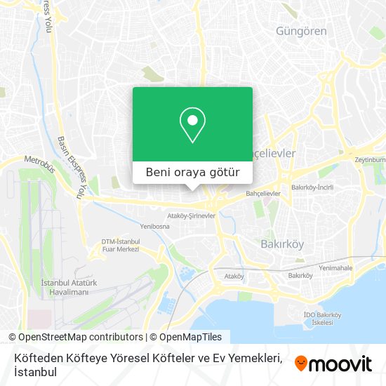 Köfteden Köfteye Yöresel Köfteler ve Ev Yemekleri harita