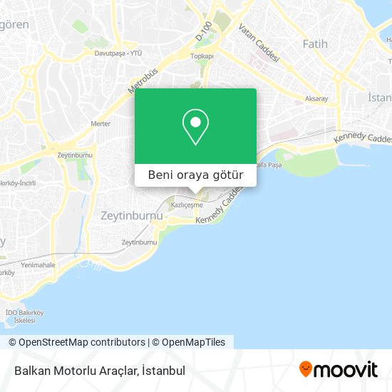 Balkan Motorlu Araçlar harita