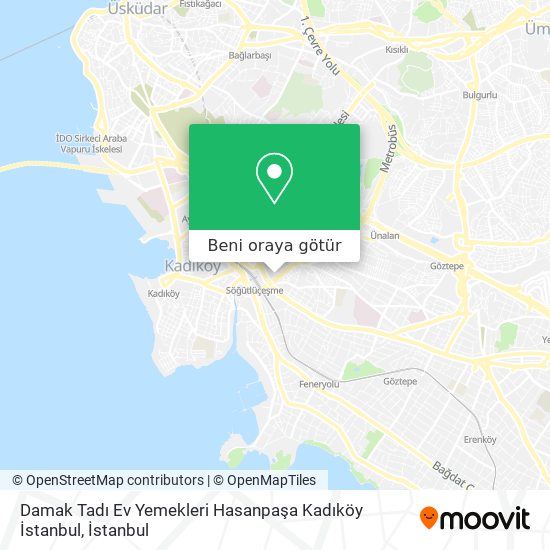Damak Tadı Ev Yemekleri Hasanpaşa Kadıköy İstanbul harita