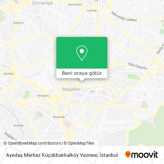 Ayedaş Merkez Küçükbakkalköy Veznesi harita
