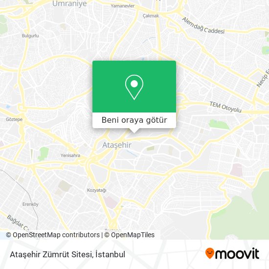 Ataşehir Zümrüt Sitesi harita