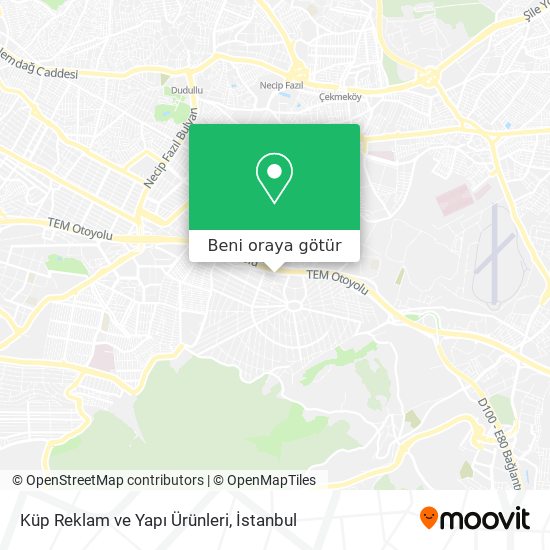 Küp Reklam ve Yapı Ürünleri harita