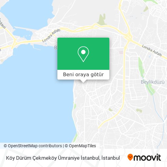 Köy Dürüm Çekmeköy Ümraniye İstanbul harita