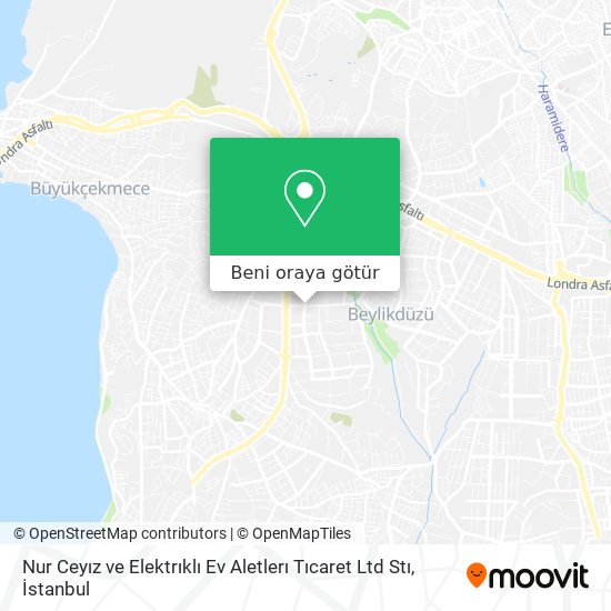 Nur Ceyız ve Elektrıklı Ev Aletlerı Tıcaret Ltd Stı harita