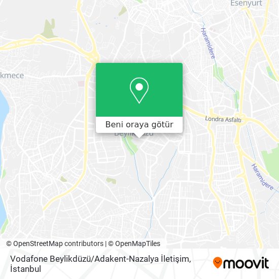 Vodafone Beylikdüzü / Adakent-Nazalya İletişim harita