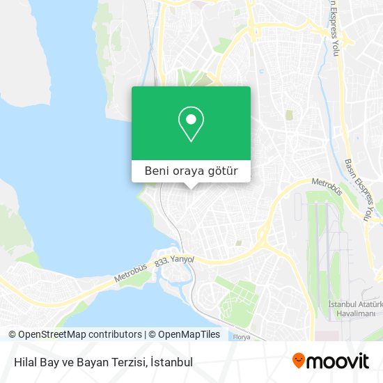 Hilal Bay ve Bayan Terzisi harita