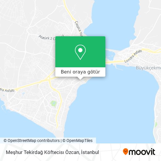 Meşhur Tekirdağ Köftecisı Özcan harita