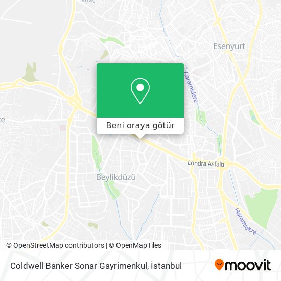 Coldwell Banker Sonar Gayrimenkul harita