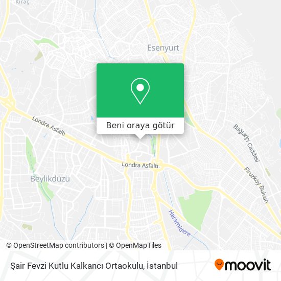 Şair Fevzi Kutlu Kalkancı Ortaokulu harita