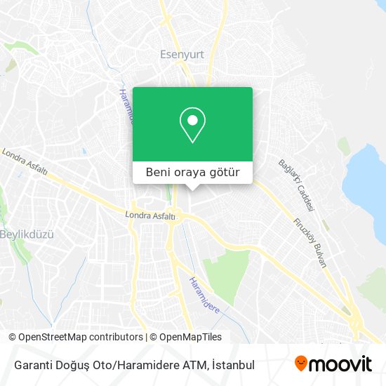 Garanti Doğuş Oto / Haramidere ATM harita